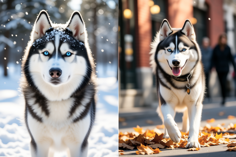 From Snowy Wonders to City Pups: How Siberian Huskies Adapt